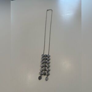 Lucky Brand Silver-Tone Spiral Drop Pendant Necklace